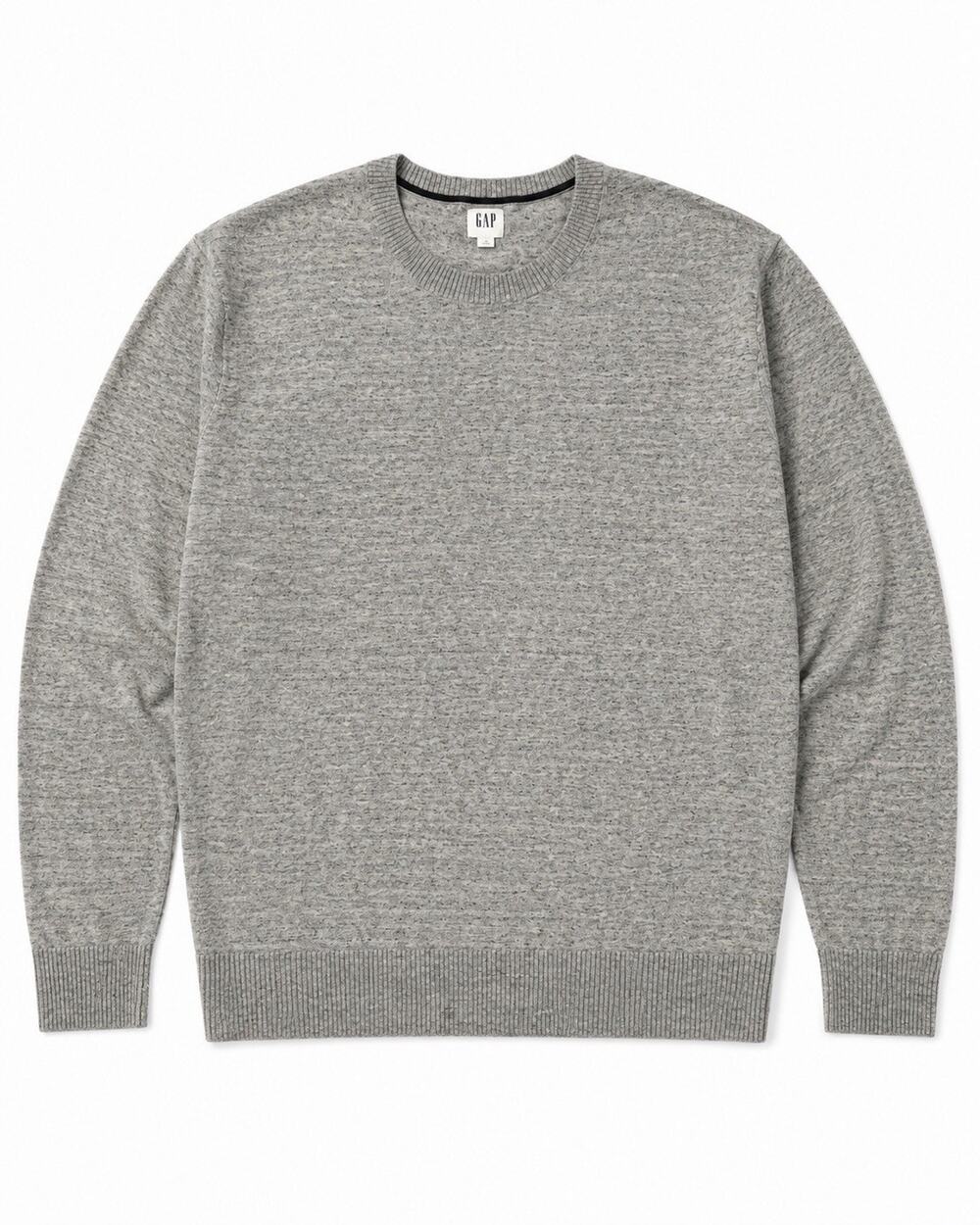 GAP Men’s XL Gray Heather Crewneck Pullover Sweater Long Sleeve Lightweight